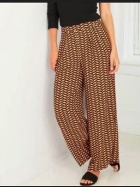 Who What Wear Wide Leg Geometric Print Pants sz 8